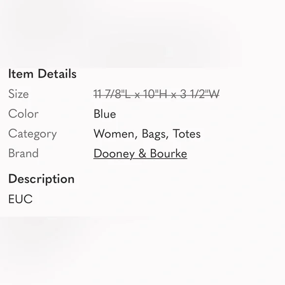 Price firm- Navy Blue Dooney & Bourke Women's Tote Bag dark blue Price Firm - Picture 13 of 13